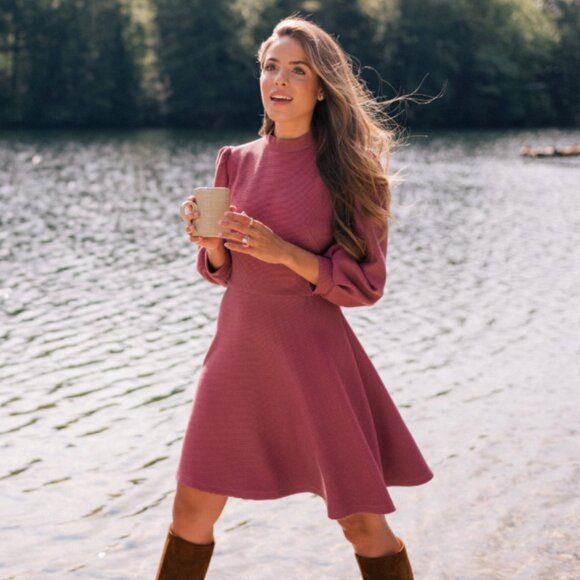 Gal Meets Glam Dresses & Skirts - Gal Meets Glam Maggie Mauve Pink Swing Dress Size 6